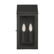 Visual Comfort Studio CO1262TXB Hingham Two Light Outdoor Wall Lantern, Textured Black Main Image.jpg