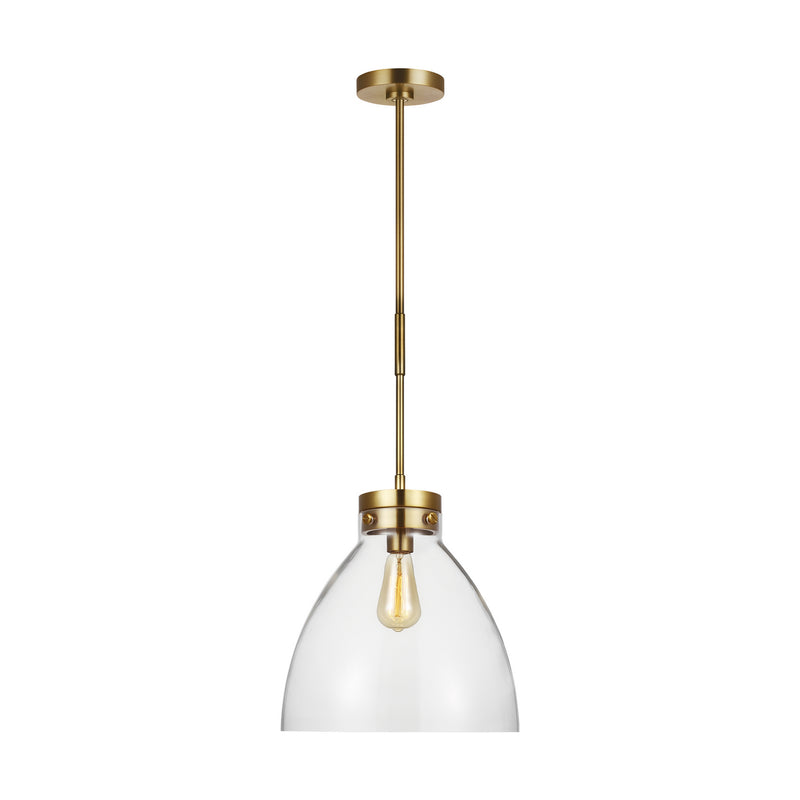 Visual Comfort Studio CP1121BBS Garrett One Light Pendant, Burnished Brass Main Image.jpg