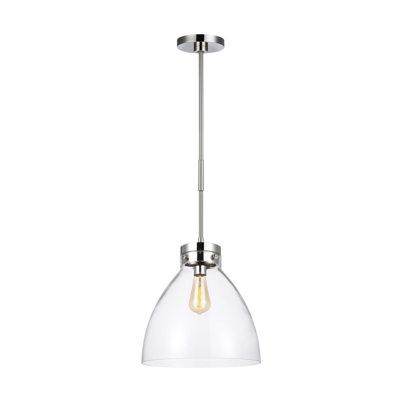Visual Comfort Studio CP1121PN Garrett One Light Pendant, Polished Nickel Alternate Image 2.jpg