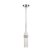 Visual Comfort Studio CP1161PN Geneva One Light Pendant, Polished Nickel Main Image.jpg