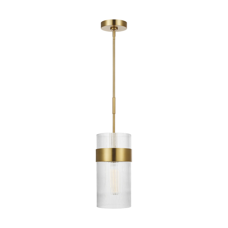 Visual Comfort Studio CP1171BBS Geneva One Light Pendant, Burnished Brass Main Image.jpg