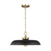 Visual Comfort Studio CP1231MBKBBS Wellfleet One Light Pendant, Midnight Black and Burnished Brass Main Image.jpg