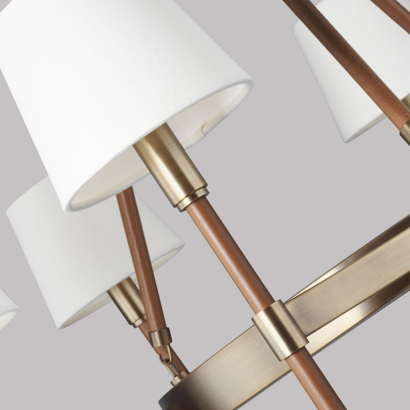 Visual Comfort Studio LC1006TWB Katie Six Light Chandelier, Time Worn Brass Alternate Image.jpg