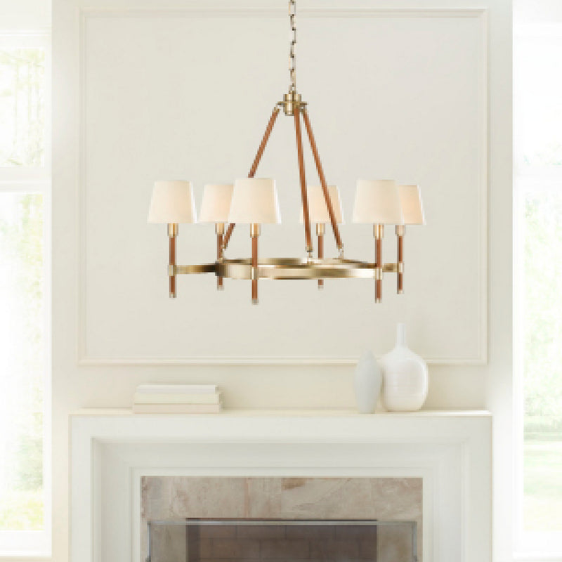 Visual Comfort Studio LC1006TWB Katie Six Light Chandelier, Time Worn Brass Alternate Image 3.jpg
