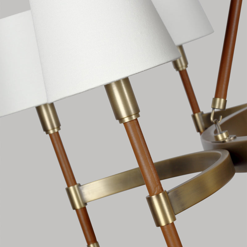 Visual Comfort Studio LC1018TWB Katie Eight Light Chandelier, Time Worn Brass Alternate Image 3.jpg