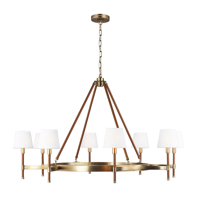 Visual Comfort Studio LC1018TWB Katie Eight Light Chandelier, Time Worn Brass Main Image.jpg