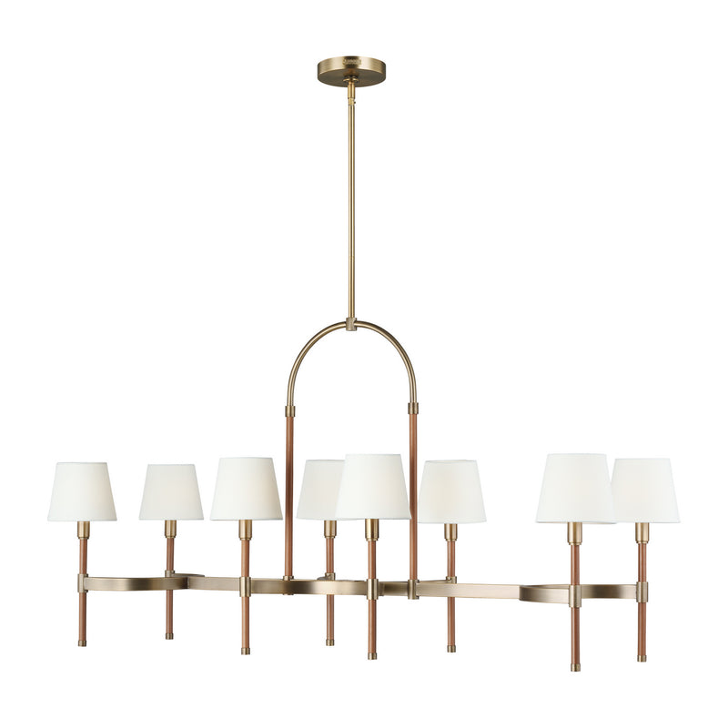 Visual Comfort Studio LC1028TWB Katie Eight Light Chandelier, Time Worn Brass Alternate Image.jpg