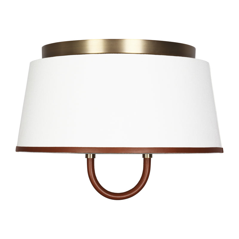 Visual Comfort Studio LF1002TWB Katie Two Light Flush Mount, Time Worn Brass Main Image.jpg