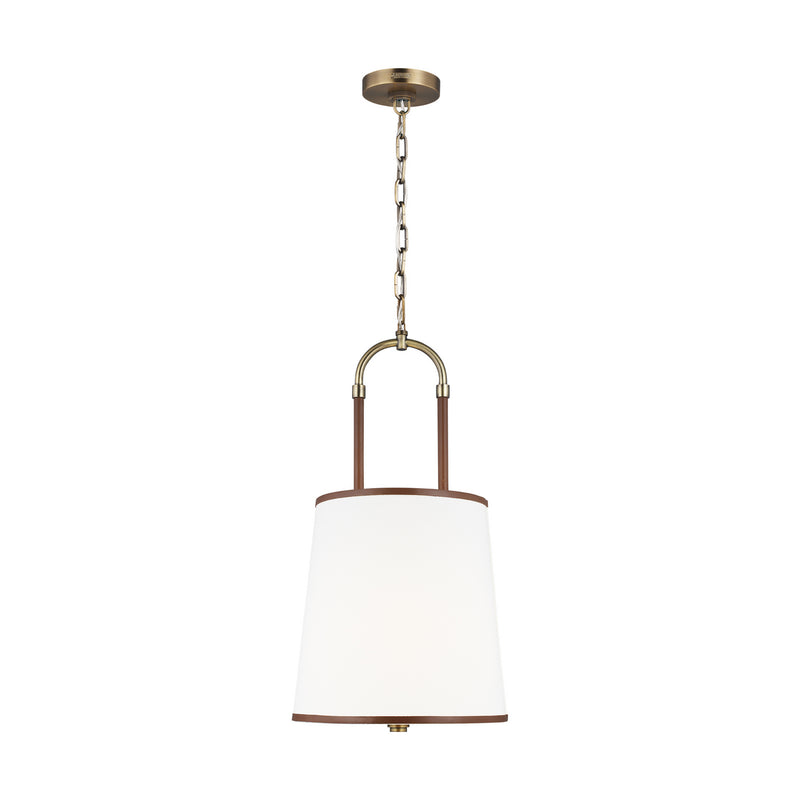 Visual Comfort Studio LP1031TWB Katie One Light Pendant, Time Worn Brass Main Image.jpg