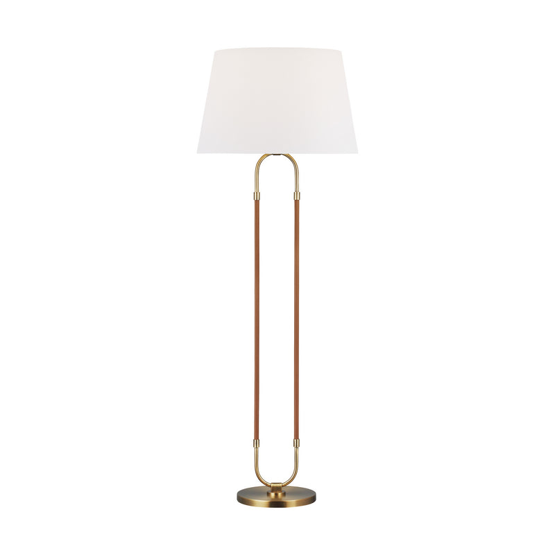 Visual Comfort Studio LT1031TWB1 Katie One Light Floor Lamp, Time Worn Brass Main Image.jpg
