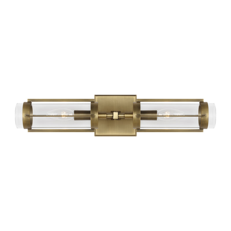 Visual Comfort Studio LV1002TWB Flynn Two Light Wall Sconce, Time Worn Brass Main Image.jpg