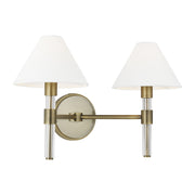 Visual Comfort Studio LV1032TWB Robert Two Light Vanity, Time Worn Brass Alternate Image.jpg