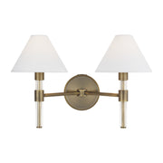 Visual Comfort Studio LV1032TWB Robert Two Light Vanity, Time Worn Brass Main Image.jpg