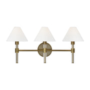 Visual Comfort Studio LV1043TWB Robert Three Light Vanity, Time Worn Brass Main Image.jpg