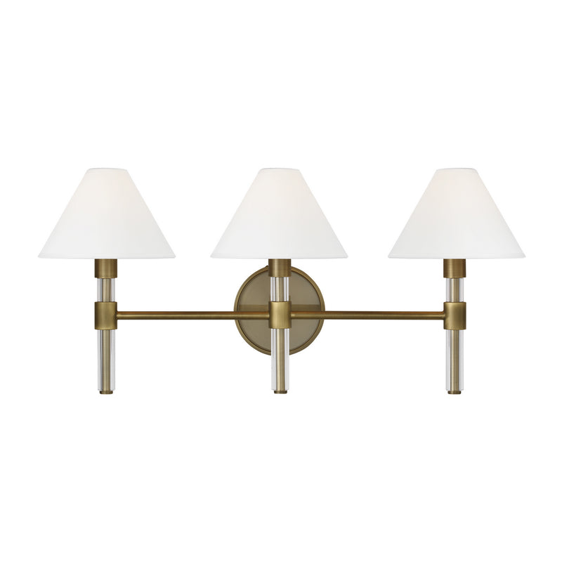 Visual Comfort Studio LV1043TWB Robert Three Light Vanity, Time Worn Brass Main Image.jpg
