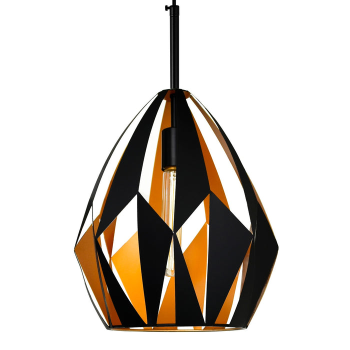 CWI Lighting 1114P12-1-271 Oxide One Light Pendant Black & Copper Alt 2.jpg