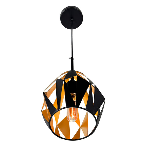 CWI Lighting 1114P16-1-271 Oxide One Light Pendant Black & Copper Alt 1.jpg