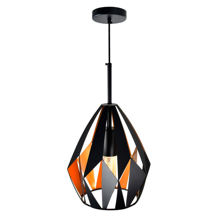 CWI Lighting 1114P16-1-271 Oxide One Light Pendant Black & Copper Alt 2.jpg