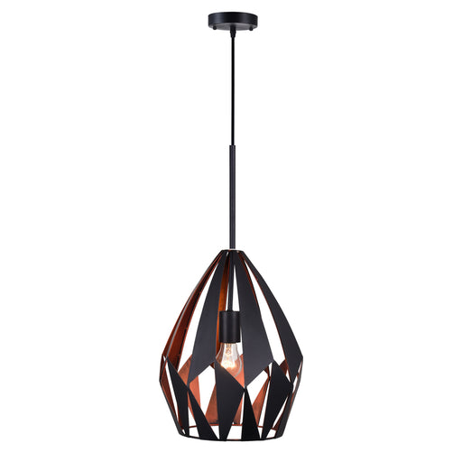 CWI Lighting 1114P20-1-271 Oxide One Light Pendant Black & Copper Alt 1.jpg