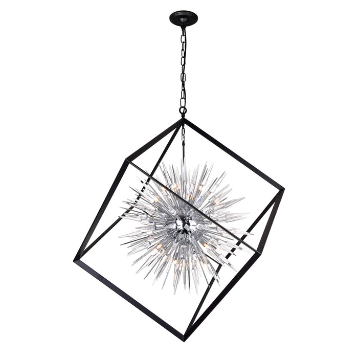 CWI Lighting 1178P44-20-601 Starburst 20 Light Chandelier Chrome & Black Alt 3.jpg