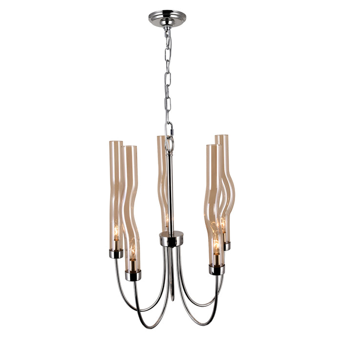 CWI Lighting 1203P16-5-613 Meduse Five Light Chandelier Polished Nickel Alt 3.jpg