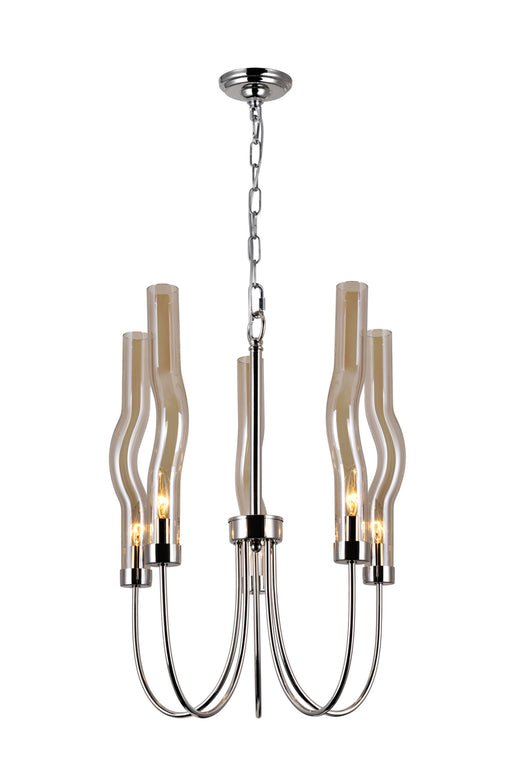 CWI Lighting 1203P16-5-613 Meduse Five Light Chandelier Polished Nickel.jpg