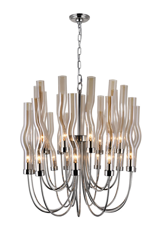 CWI Lighting 1203P29-22-613 Meduse 22 Light Chandelier, Polished Nickel Main Image.jpg