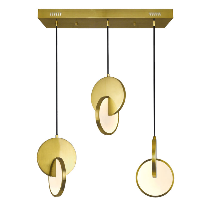 CWI Lighting 1206P24-3-629 Tranche LED Island/Pool Table Chandelier, Brushed Brass Alternate Image 2.jpg