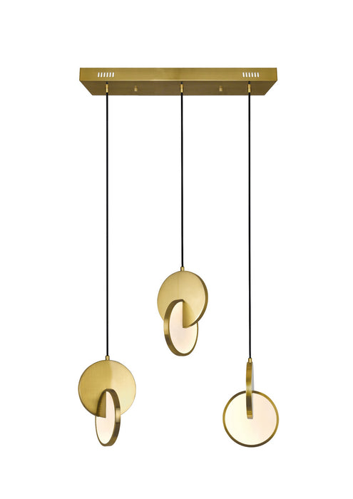 CWI Lighting 1206P24-3-629 Tranche LED Island/Pool Table Chandelier, Brushed Brass Main Image.jpg