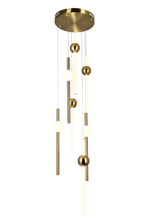 CWI Lighting 1208P20-7-625 Baton LED Pendant Brass.jpg