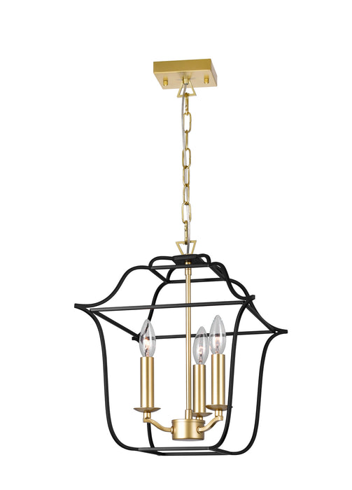 CWI Lighting 1223P12-3-602 Tudor Three Light Pendant Satin Gold & Black.jpg