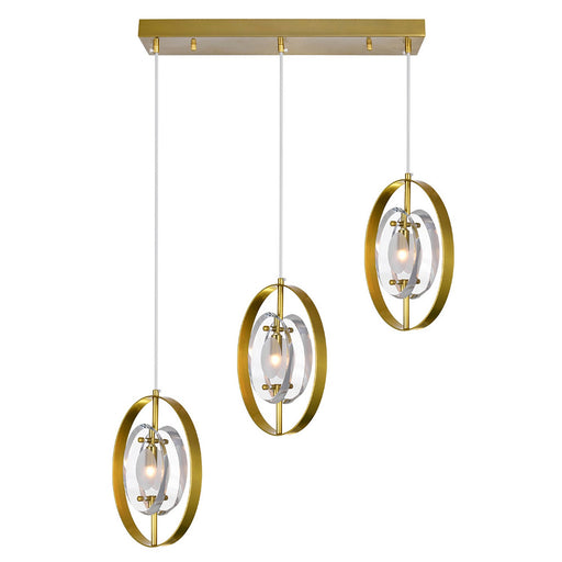 CWI Lighting 1224P22-3-625 Iris Three Light Island/Pool Table Chandelier Brass.jpg