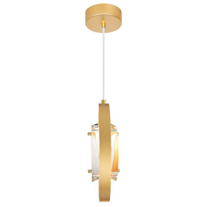 CWI Lighting 1224P8-1-625 Iris One Light Mini Pendant Sun Gold Alt 5.jpg