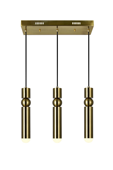 CWI Lighting 1225P20-3-625 Chime LED Island/Pool Table Chandelier Brass.jpg