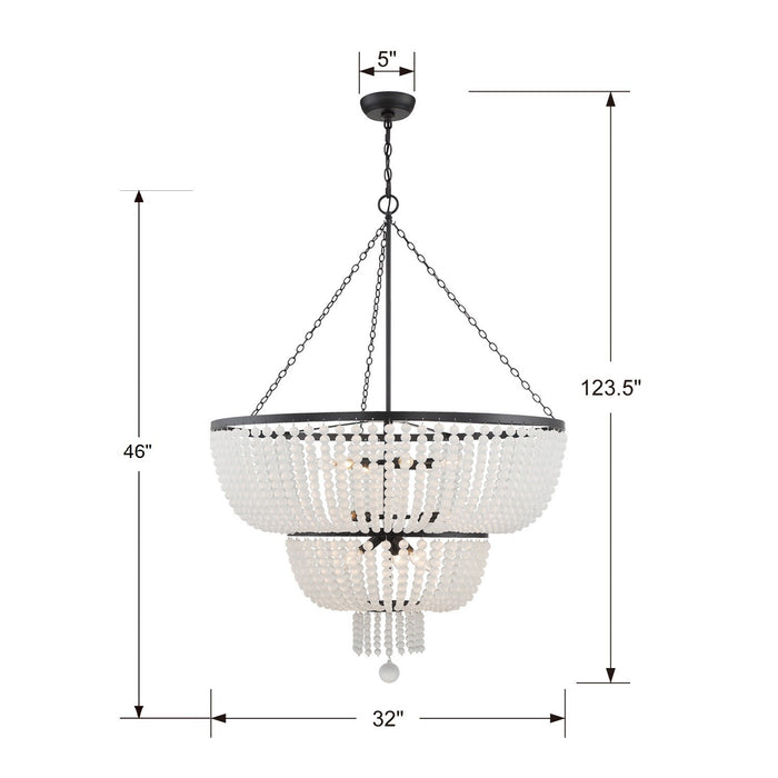 Crystorama 612-MK Rylee 12 Light Chandelier Matte Black Alternate Image 4.jpg