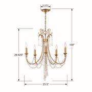Crystorama ARC-1905-GA-CL-MWP Arcadia Five Light Chandelier Antique Gold Alternate Image 4.jpg