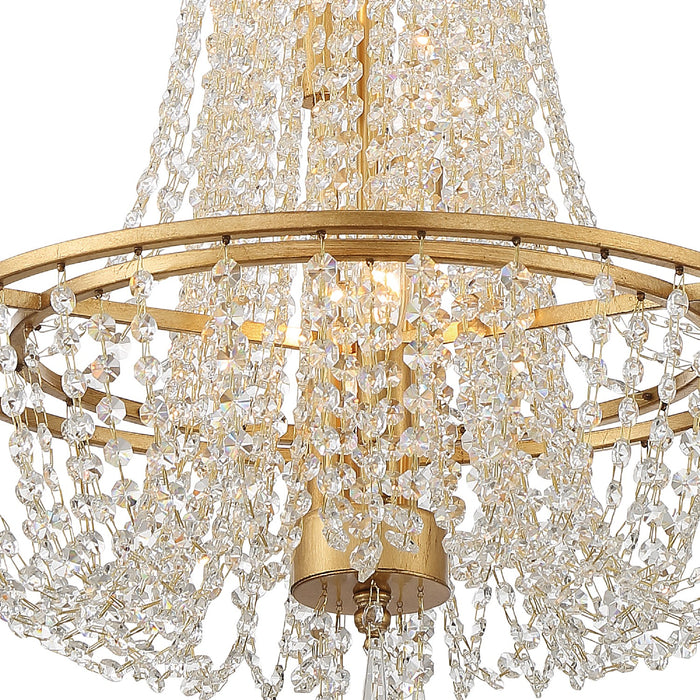 Crystorama ARC-1907-GA-CL-MWP Arcadia Four Light Chandelier Antique Gold Alternate Image 2.jpg
