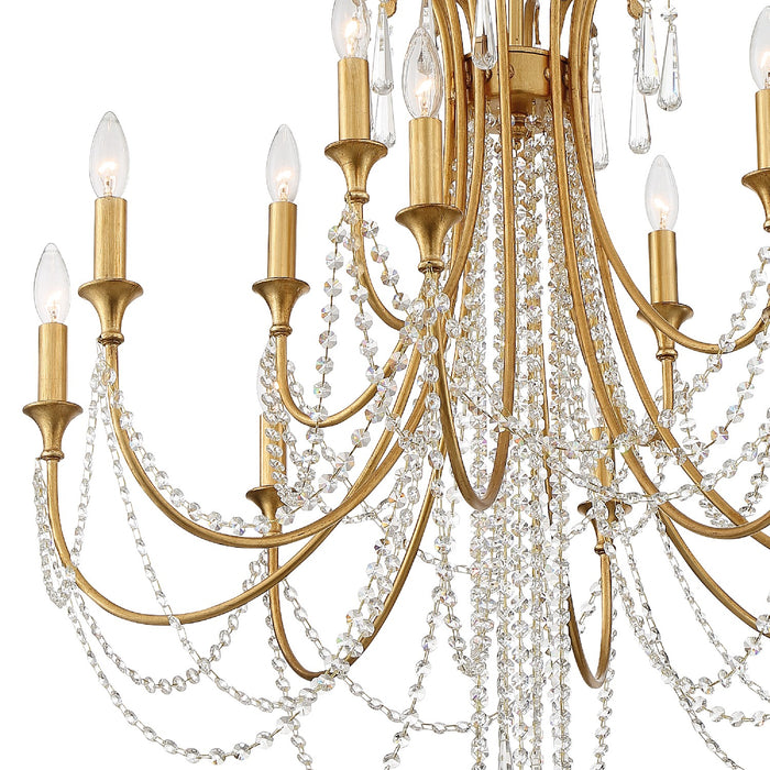Crystorama ARC-1909-GA-CL-MWP Arcadia 12 Light Chandelier Antique Gold Alternate Image 2.jpg