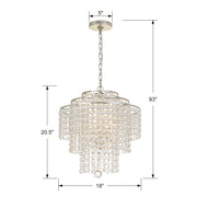 Crystorama ARI-304-SA-CL-MWP Arielle Four Light Chandelier Antique Silver Alternate Image 4.jpg