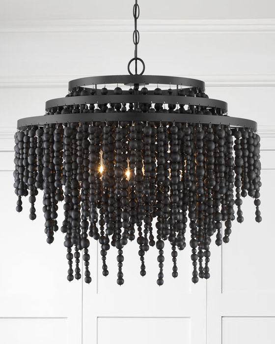 Crystorama POP-A5076-MK Poppy Six Light Chandelier Matte Black Alternate Image 4.jpg
