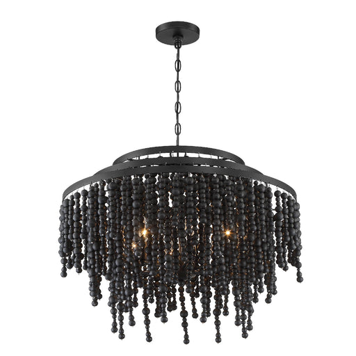 Crystorama POP-A5076-MK Poppy Six Light Chandelier Matte Black Main Image.jpg