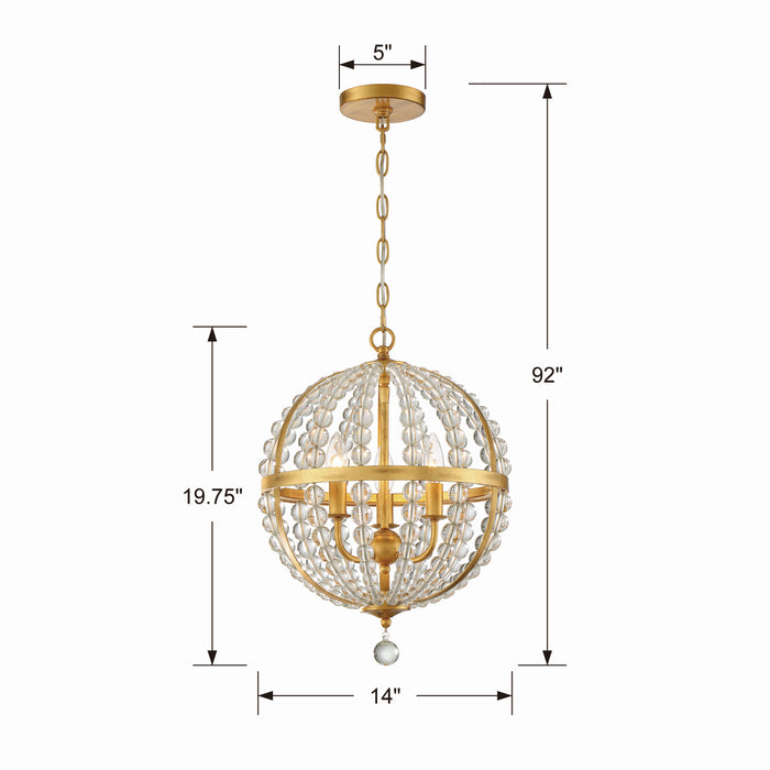 Crystorama ROX-A9003-GA Roxy Three Light Chandelier Antique Gold Alternate Image 2.jpg