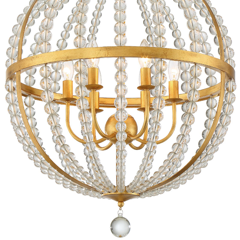Crystorama ROX-A9006-GA Roxy Six Light Chandelier Antique Gold Alternate Image.jpg