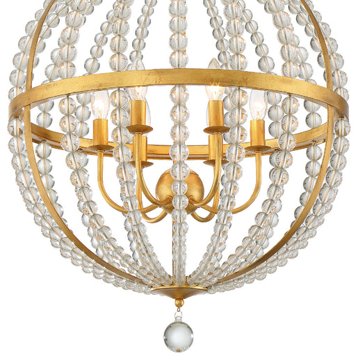 Crystorama ROX-A9006-GA Roxy Six Light Chandelier Antique Gold Alternate Image.jpg