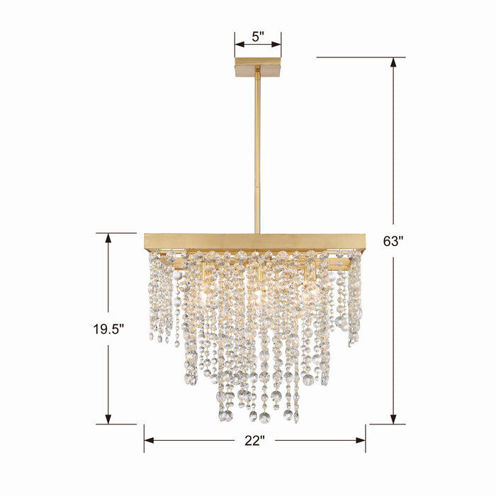 Crystorama WIN-618-GA-CL-MWP Winham Eight Light Chandelier Antique Gold Alternate Image 2.jpg