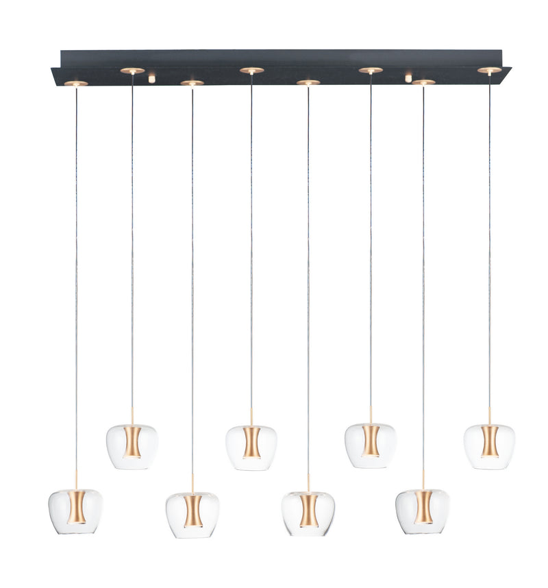 ET2 E24165-18BKGLD Newton LED Pendant, Black / Gold Main Image.jpg