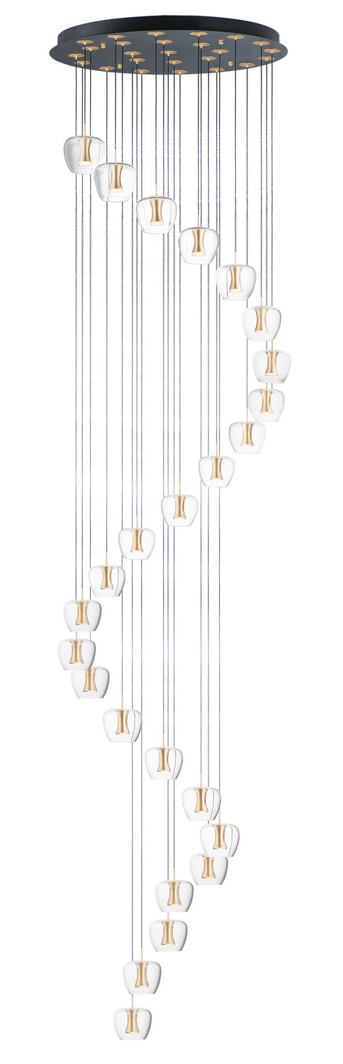 ET2 E24169-18BKGLD Newton LED Pendant, Black / Gold Main Image.jpg