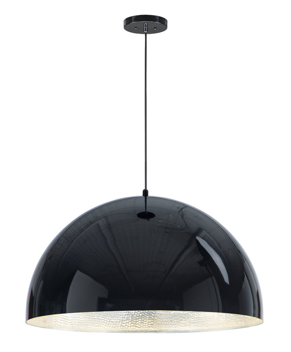 ET2 E24906-GBAL Hemisphere LED Pendant, Gloss Black / Aluminum Main Image.jpg