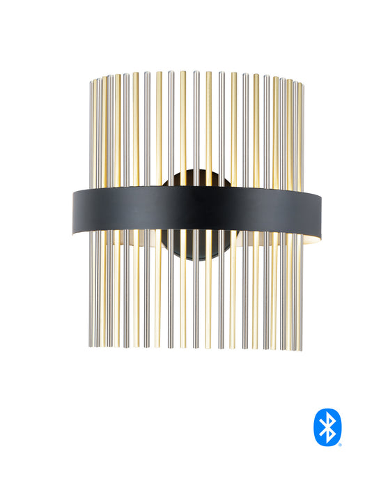 ET2 E34201-BKSNSBR Chimes WiZ LED Wall Sconce, Black / Satin Nickel / Satin Brass Main Image.jpg