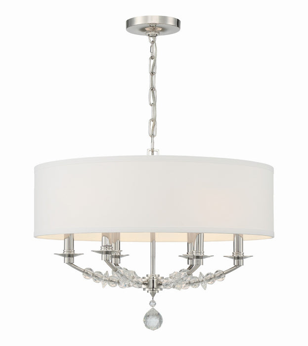 Crystorama 8016-PN Mirage Six Light Chandelier Polished Nickel Main Image.jpg